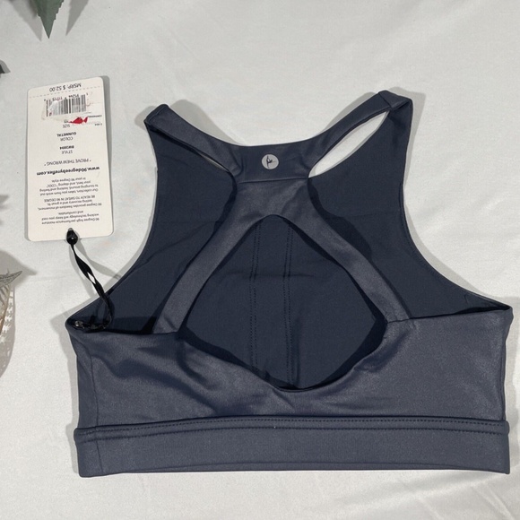 NWT 90 Degree by Reflex [ XS ] High Neck Sports Bra in Gunmetal‎ - Picture 6 of 12